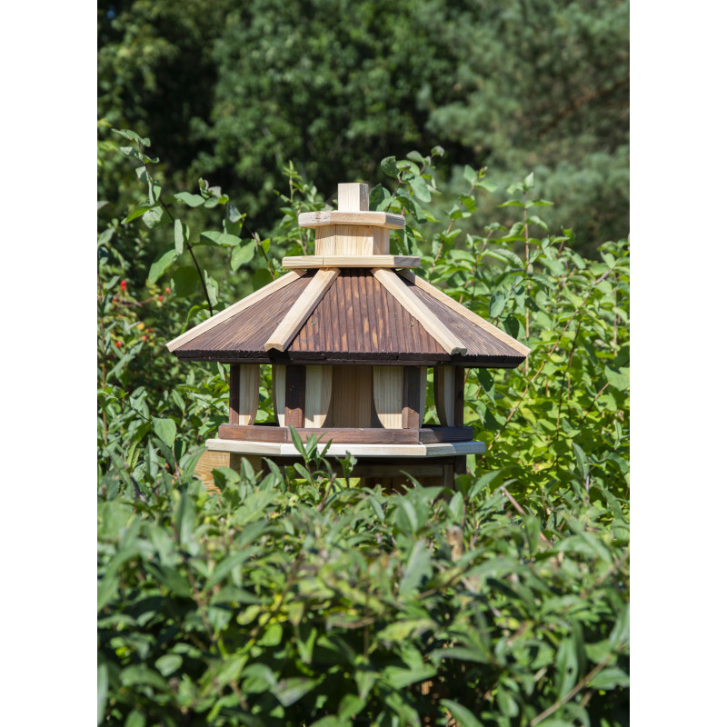 Karmnik dla ptaków SOLIDNY drewniany SIKORKA III