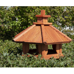 Karmnik dla ptaków SOLIDNY drewniany KOS V