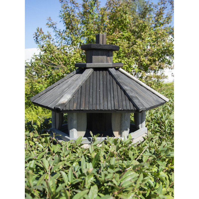 Karmnik dla ptaków WYTRZYMAŁY drewniany KOS VIII