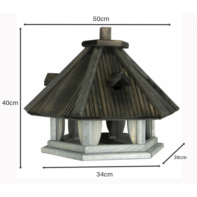Karmnik dla ptaków MASYWNY drewniany DUDEK VIII Karmnik dla ptaków MASYWNY drewniany DUDEK VIII