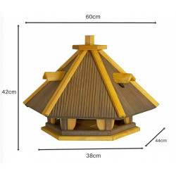 Karmnik dla ptaków DUŻY drewniany KAWKA II