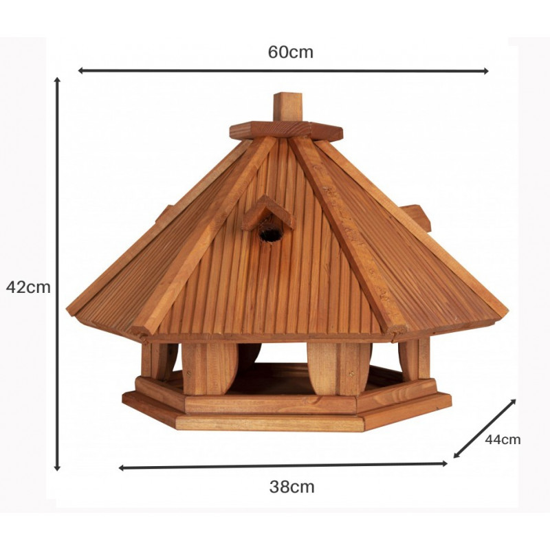Karmnik dla ptaków SOLIDNY drewniany KAWKA V