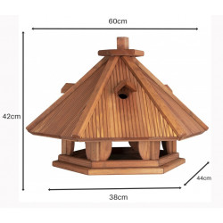 Karmnik dla ptaków DUŻY drewniany KAWKA VI