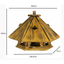 Karmnik dla ptaków DUŻY drewniany KAWKA VII