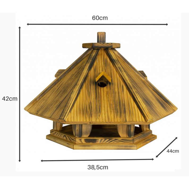 Karmnik dla ptaków DUŻY drewniany KAWKA VII Karmnik dla ptaków DUŻY drewniany KAWKA VII