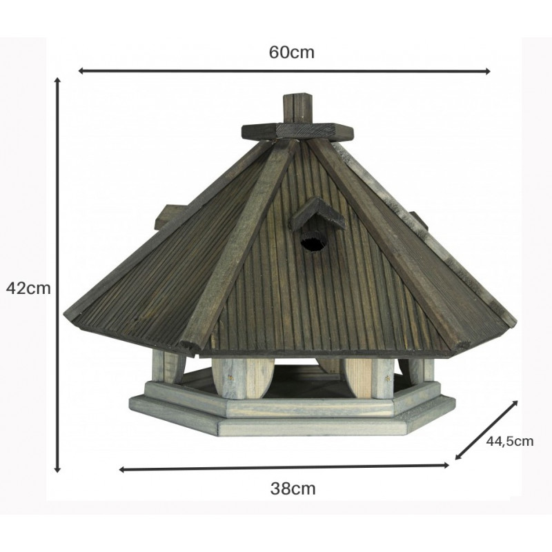 Karmnik dla ptaków DUŻY drewniany KAWKA VIII