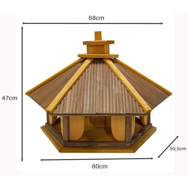 Karmnik dla ptaków DUŻY drewniany KUKUŁKA II