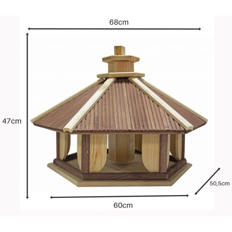 Karmnik dla ptaków DUŻY drewniany KUKUŁKA III