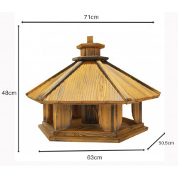 Karmnik dla ptaków DUŻY drewniany KUKUŁKA VII