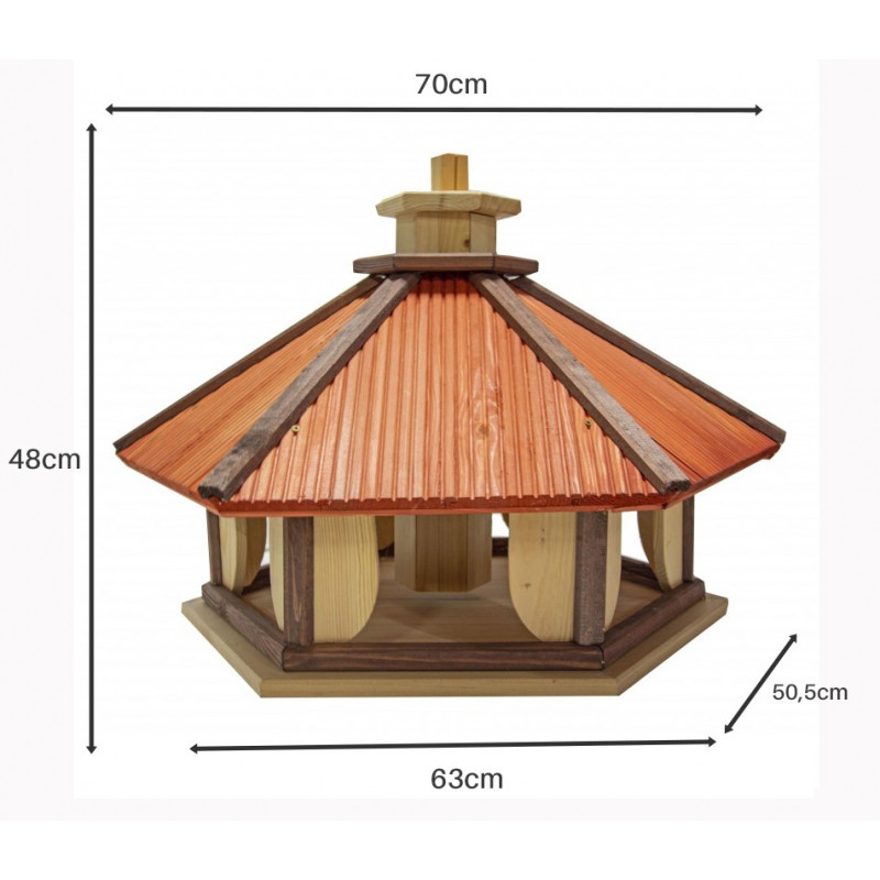Karmnik dla ptaków DUŻY drewniany KUKUŁKA IX