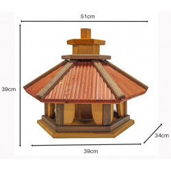 Karmnik dla ptaków SOLIDNY drewniany SIKORKA I