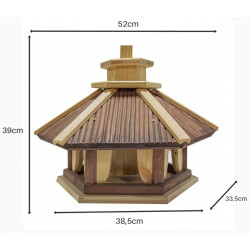 Karmnik dla ptaków SOLIDNY drewniany SIKORKA III