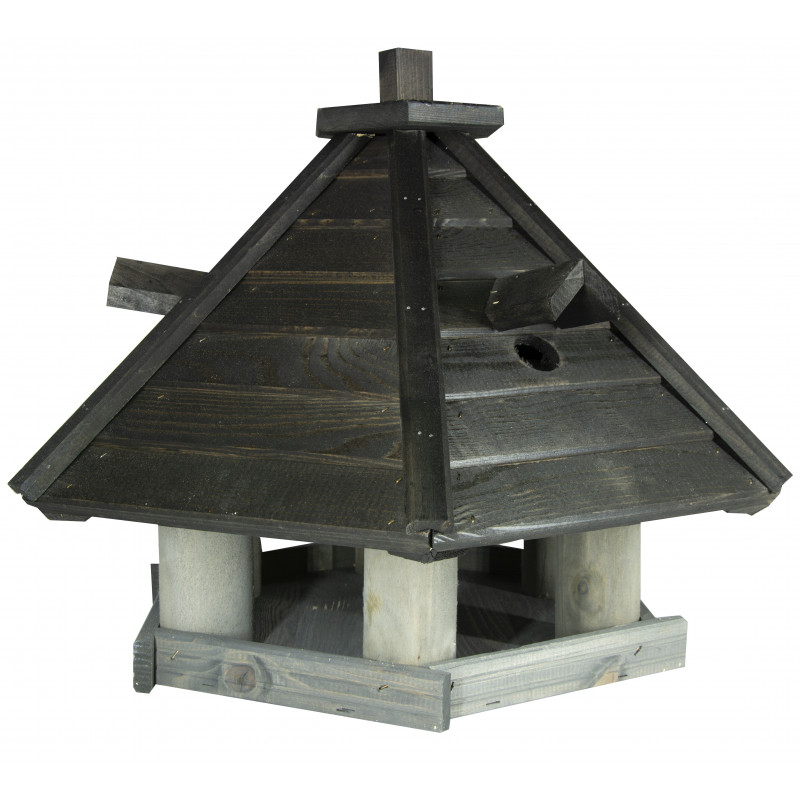 Karmnik dla ptaków SOLIDNY drewniany ZIĘBA VIII