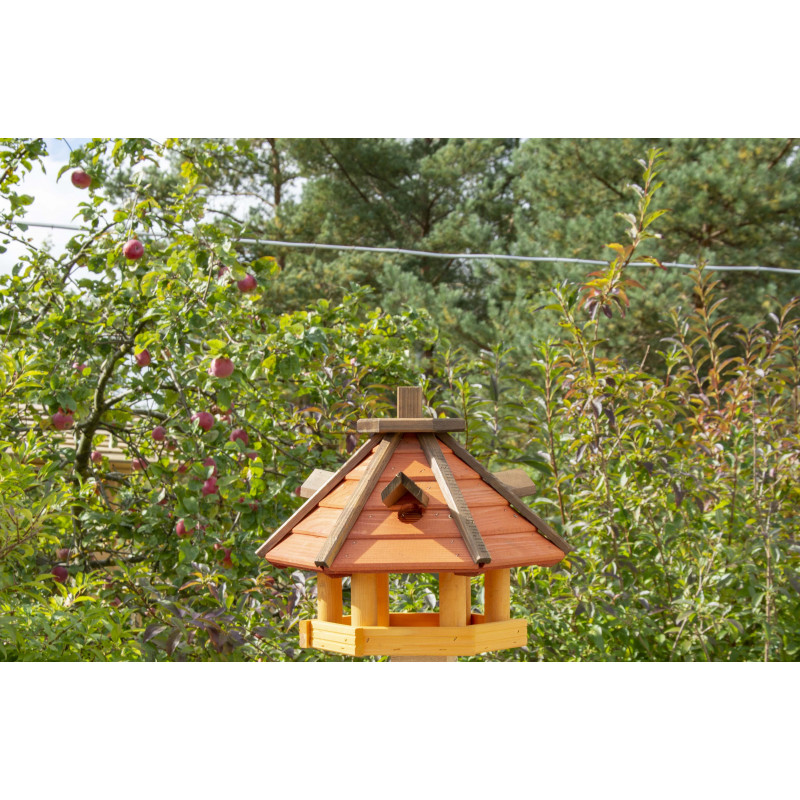 Karmnik dla ptaków SOLIDNY drewniany SZCZYGIEŁ I