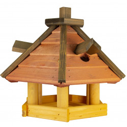Karmnik dla ptaków SOLIDNY drewniany SZCZYGIEŁ I