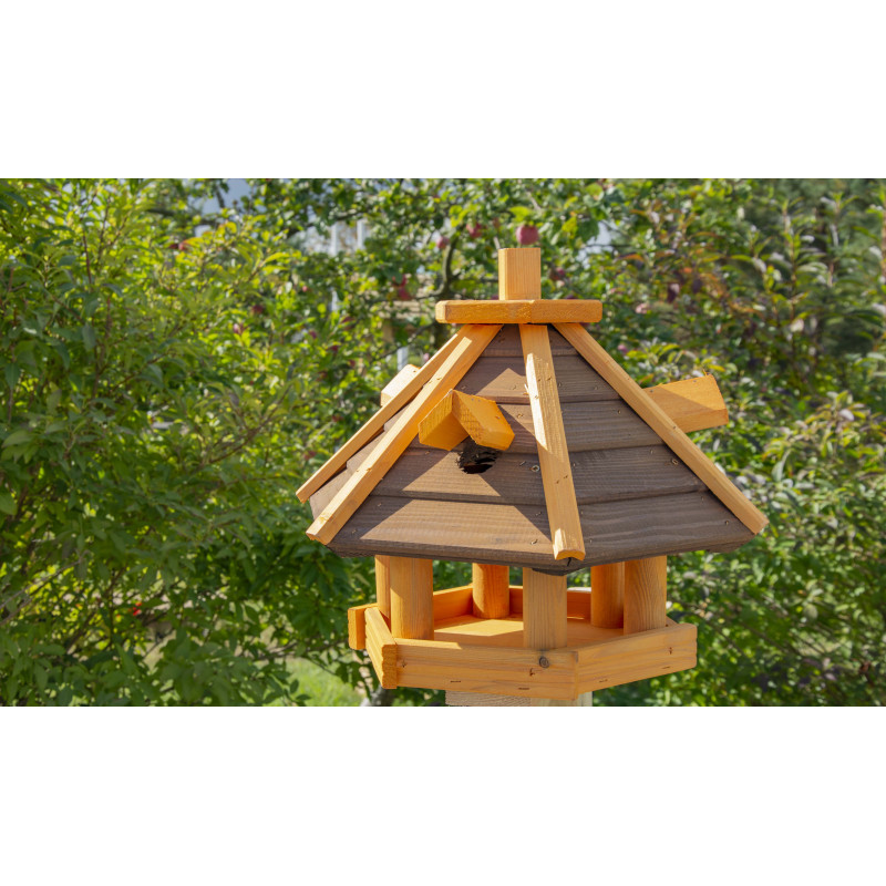 Karmnik dla ptaków SOLIDNY drewniany SZCZYGIEŁ II