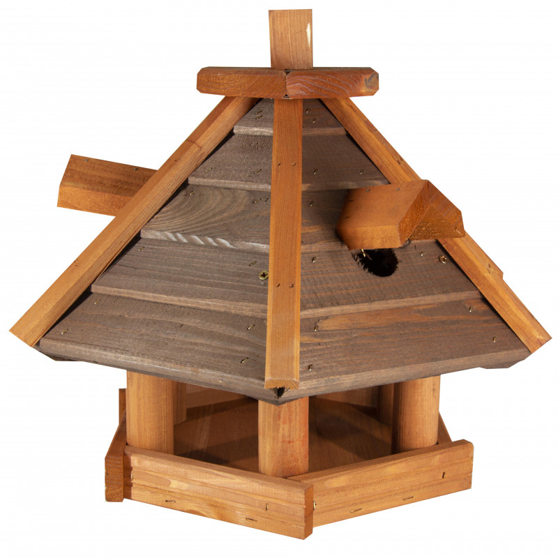 Karmnik dla ptaków SOLIDNY drewniany SZCZYGIEŁ III