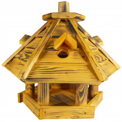 Karmnik dla ptaków SOLIDNY drewniany SZCZYGIEŁ VII