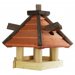 Karmnik dla ptaków SOLIDNY drewniany SZCZYGIEŁ IX