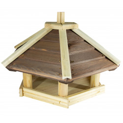 Karmnik dla ptaków SOLIDNY drewniany DROZD IV