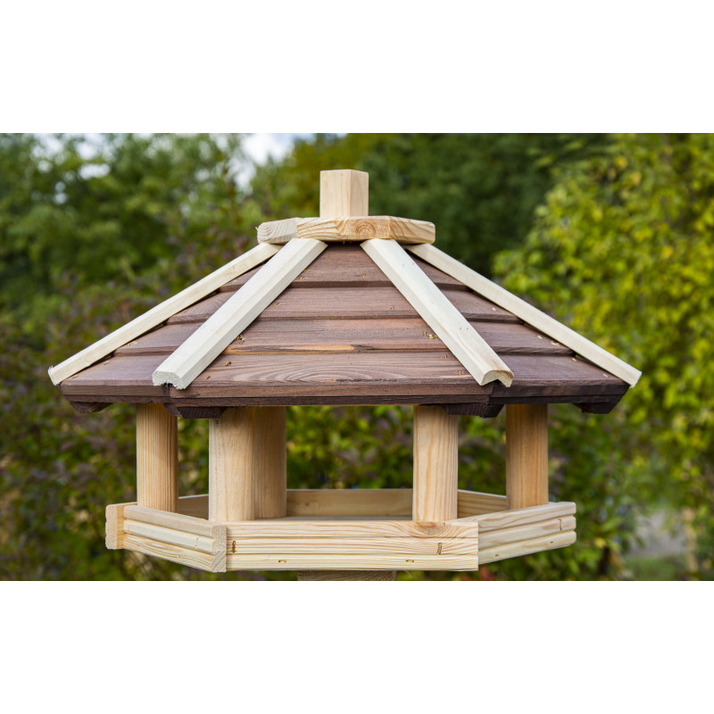 Karmnik dla ptaków SOLIDNY drewniany DROZD IV