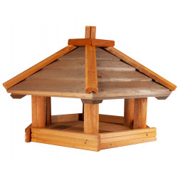 Karmnik dla ptaków SOLIDNY drewniany DROZD V