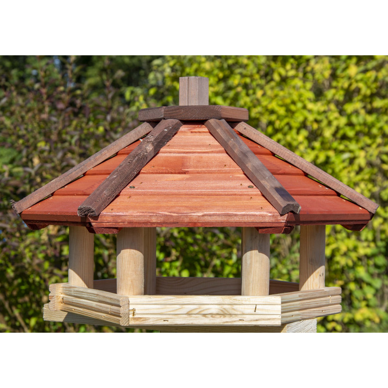 Karmnik dla ptaków SOLIDNY drewniany DROZD VI