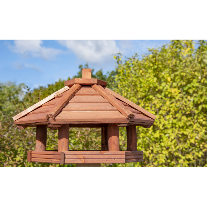 Karmnik dla ptaków SOLIDNY drewniany DROZD VIII