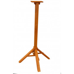 Drewniany stojak pod karmnik dla praków w kolorze rudym