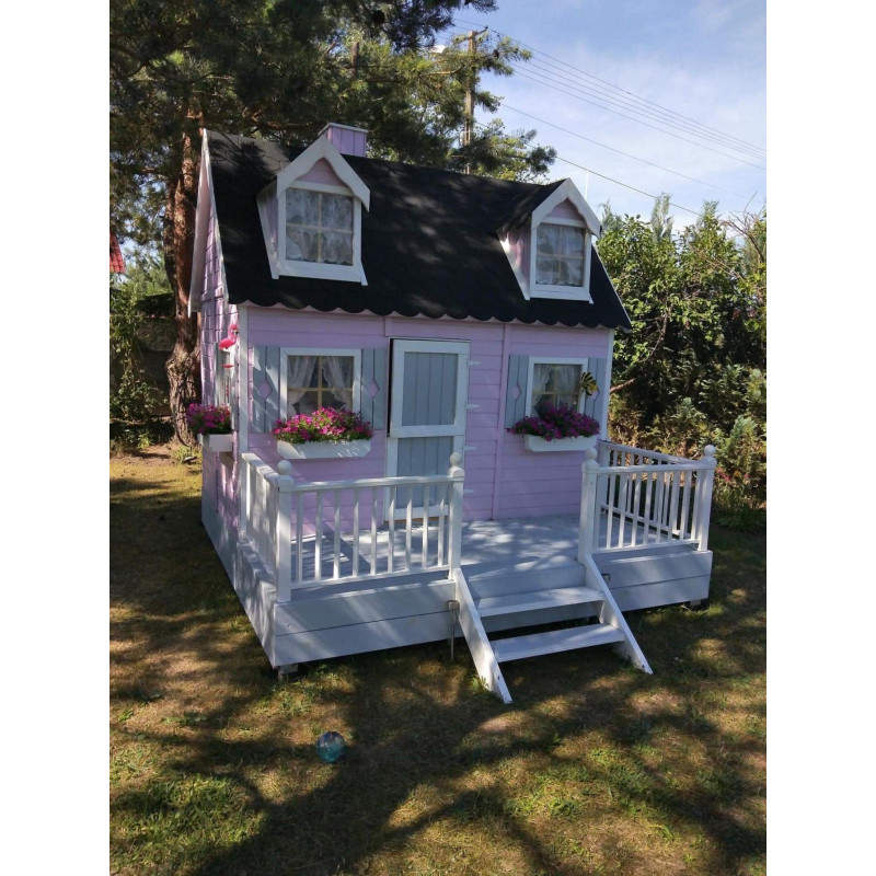 Drewniany Domek Ogrodowy Dla Dzieci Maria na Platformie Scenie