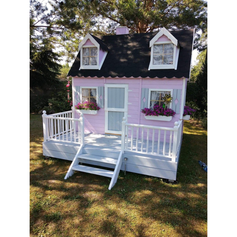 Drewniany Domek Ogrodowy Dla Dzieci Maria na Platformie Scenie