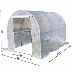 Pokrycie do tunelu szklarniowego 4iQ 2x3,5m Białe