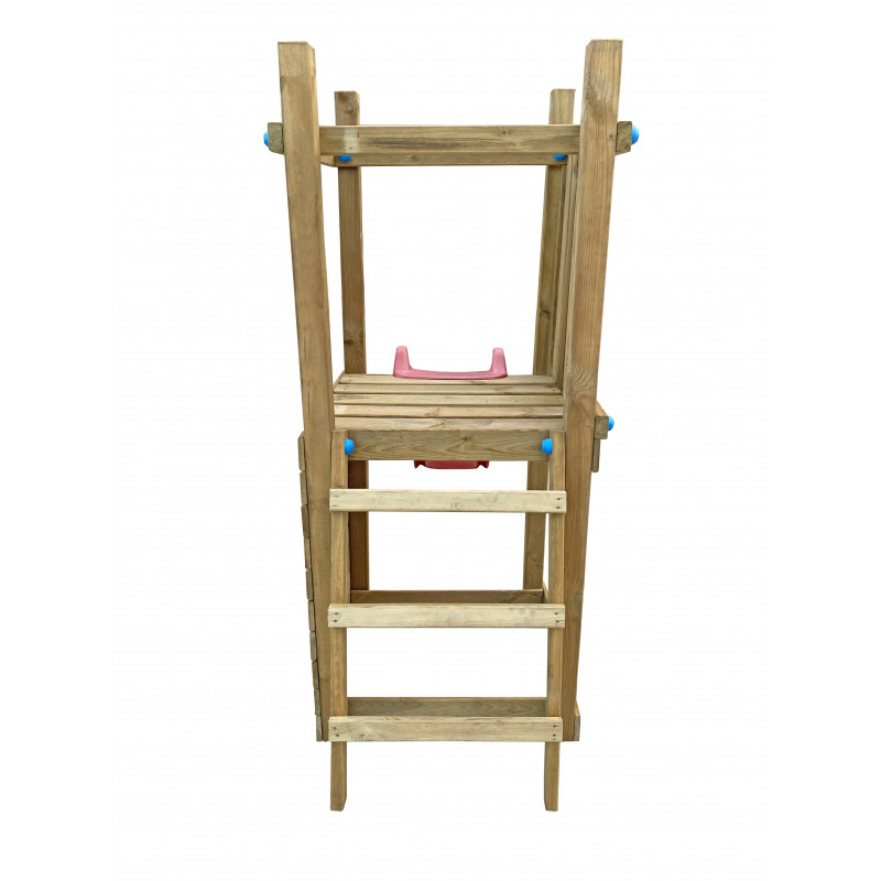 Mini Wieża Hektor Ze Ścianką Wspinaczkową i Ślizgiem Czerwonym