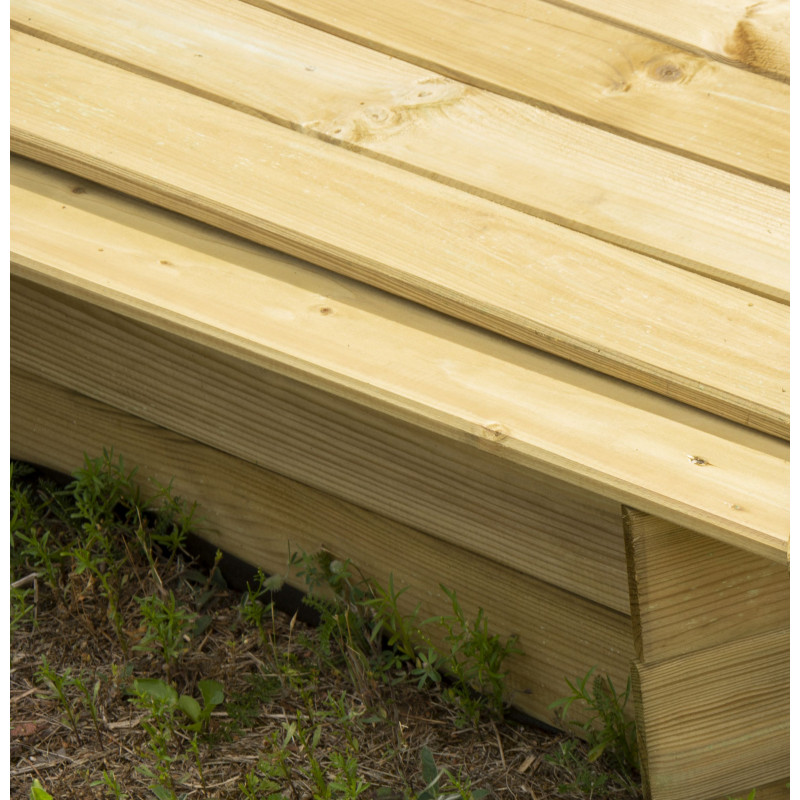 Drewniana piaskownica sześciokątna 160x160 cm impregnowana