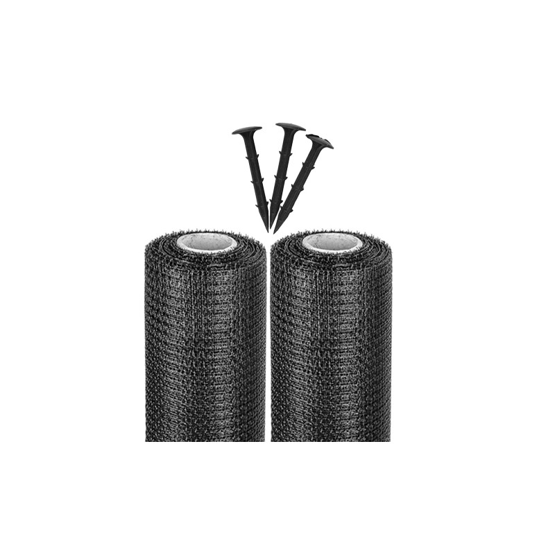 Siatka na krety 2 rolki 2x100m + kołki 200 szt. 30g/m2