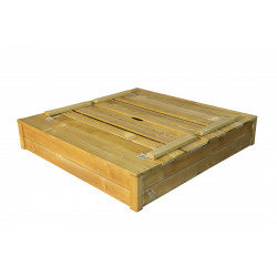 Drewniana piaskownica dla dzieci z siedzeniami 120x120x62 cm