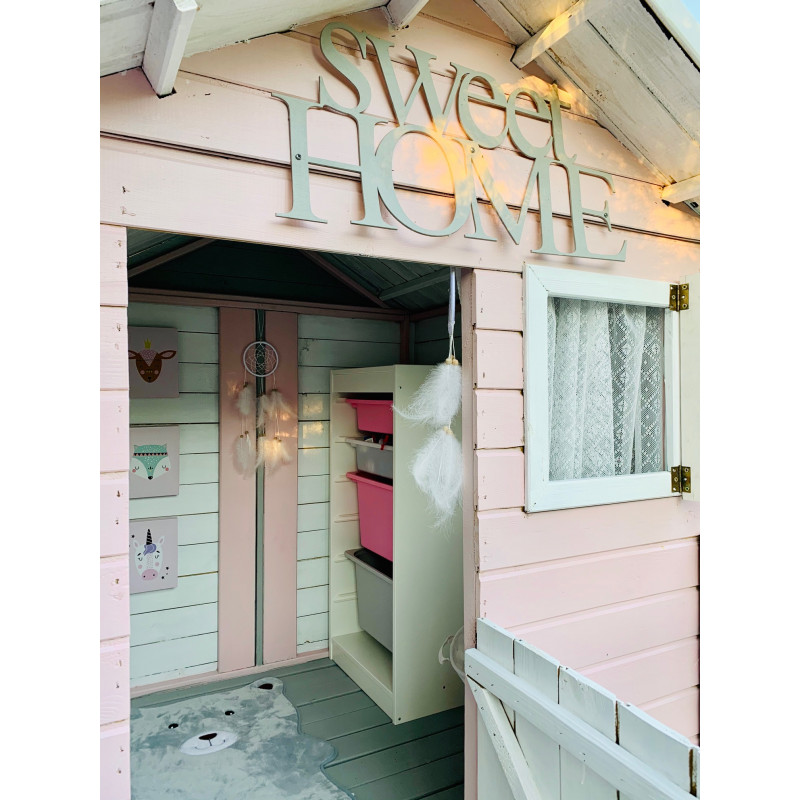 Drewniany Domek Hubert Z Podwójną Huśtawką Dwoma Ślizgami i Ścianką Wspinaczkową