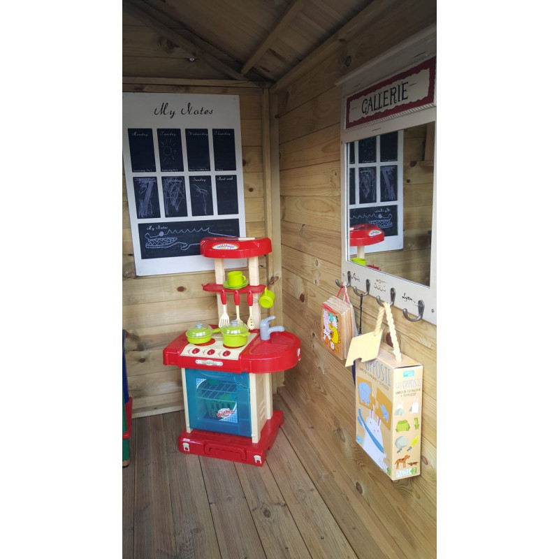 Drewniany domek ogrodowy dla dzieci - Tomek Impregnat W Kolorze Białym