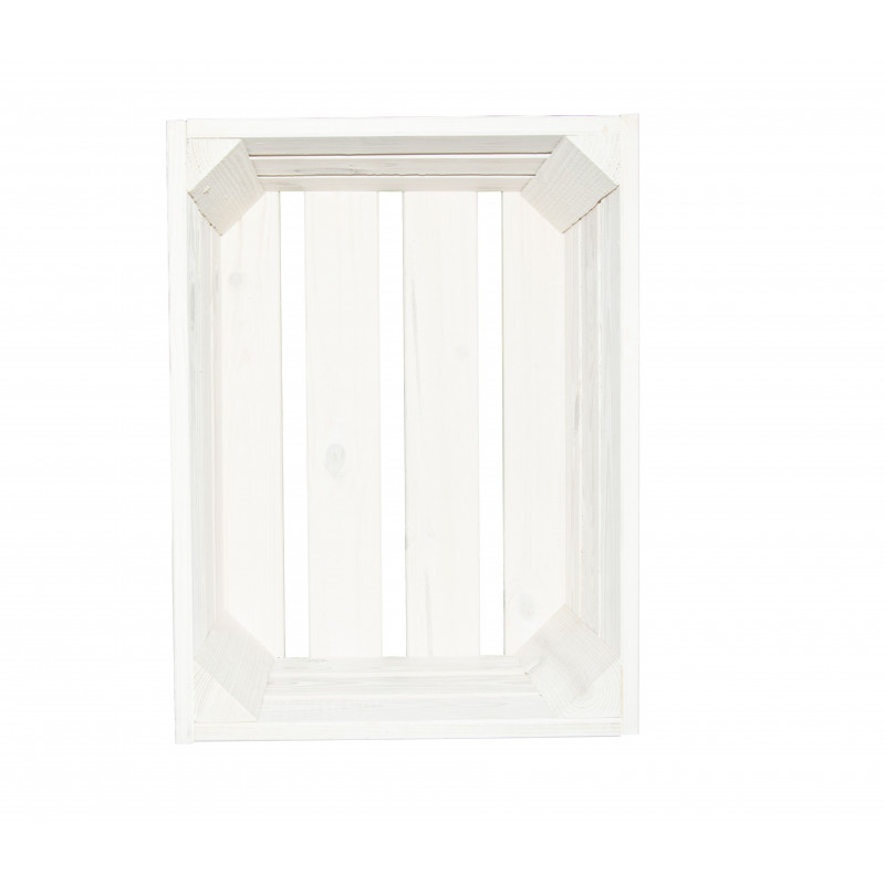 Skrzynka drewniana biała dekoracyjna 40x30x21 cm