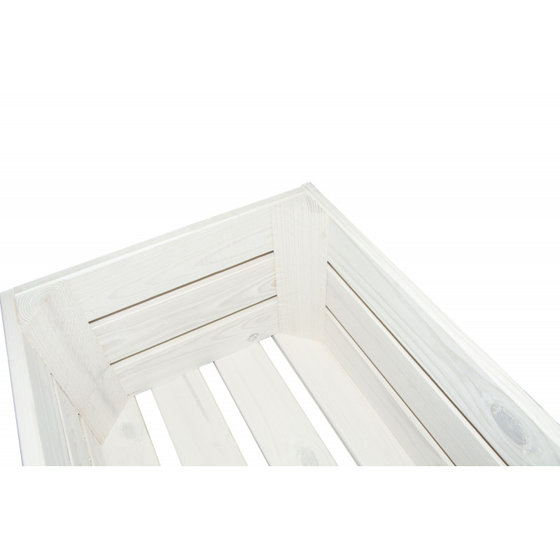 Skrzynka drewniana biała dekoracyjna 40x30x21 cm