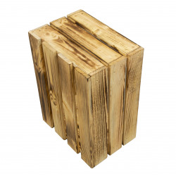 Skrzynka drewniana opalana dekoracyjna 40x30x21 cm