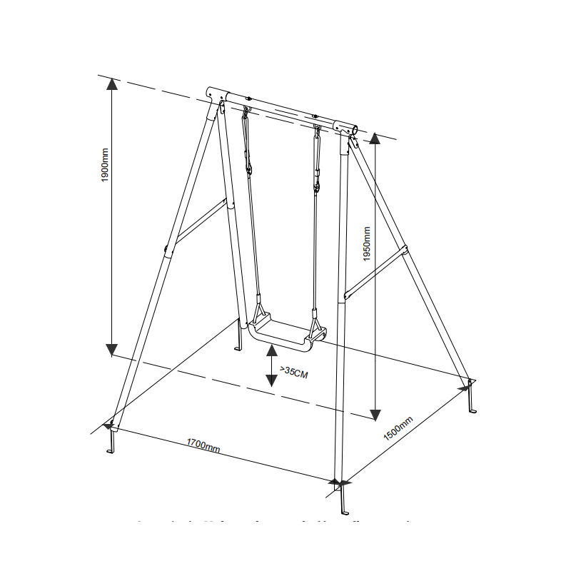 Metalowa Huśtawka Nela Jasnozielona