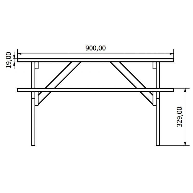 Stolik z ławką dla dzieci piknik zestaw impregnowany