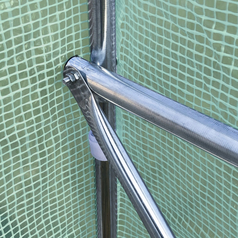 Pokrycie do tunelu szklarniowego 4iQ 2,5x4m ZIELONE DODATKOWE OKNO