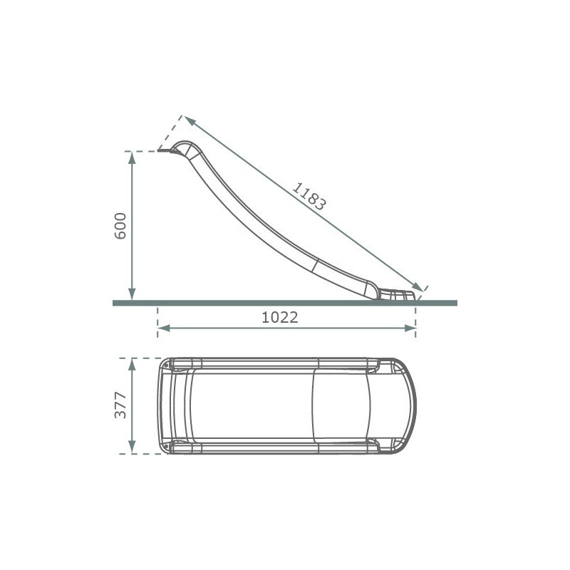 Ślizg Zjeżdżalnia Kolor Wrzosowy - długość ok. 1,2m