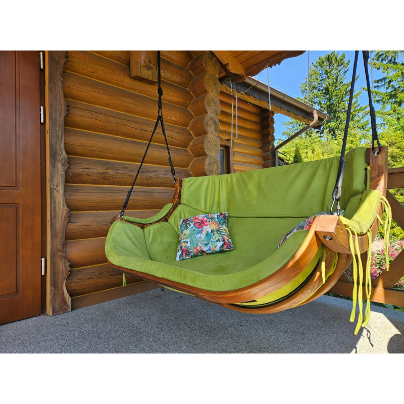 Podwójny Wieszany Fotel Alpha Zielony