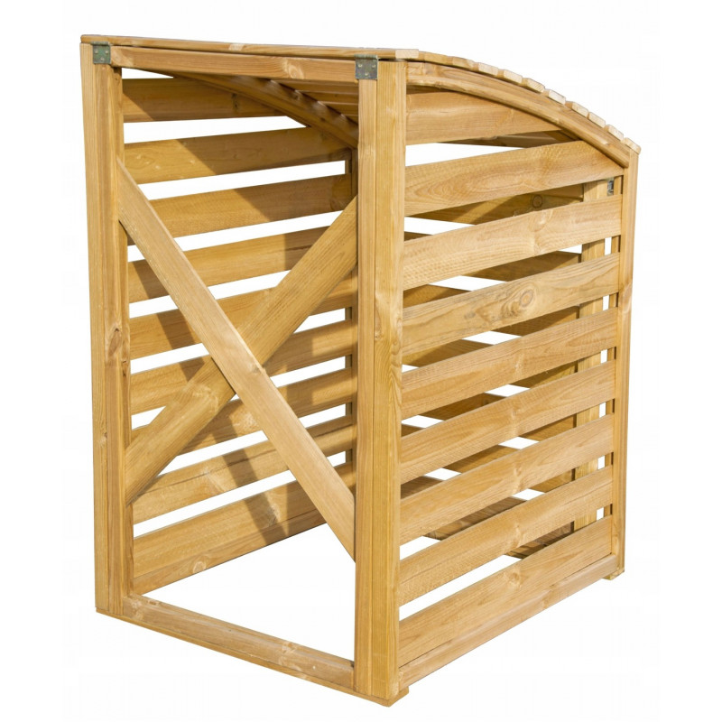 Drewniana obudowa na kosz do śmieci 240L + supermocne worki GRATIS!