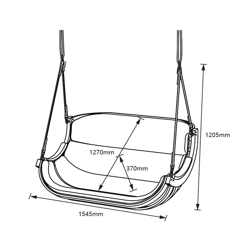Podwójny Wieszany Fotel Alpha Terracota