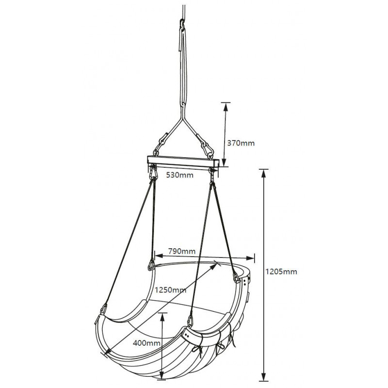 Fotel Alpha Wiszący Belka Terracota - bujak ogrodowy