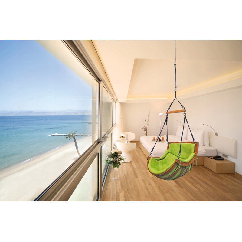 Fotel Alpha Wiszący Belka Zielony - bujak ogrodowy